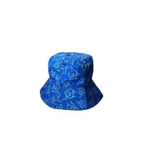 Juicebox Bucket Blue Hat Sun Baby White Hang Ten Hand Sign UV 50+ One Size